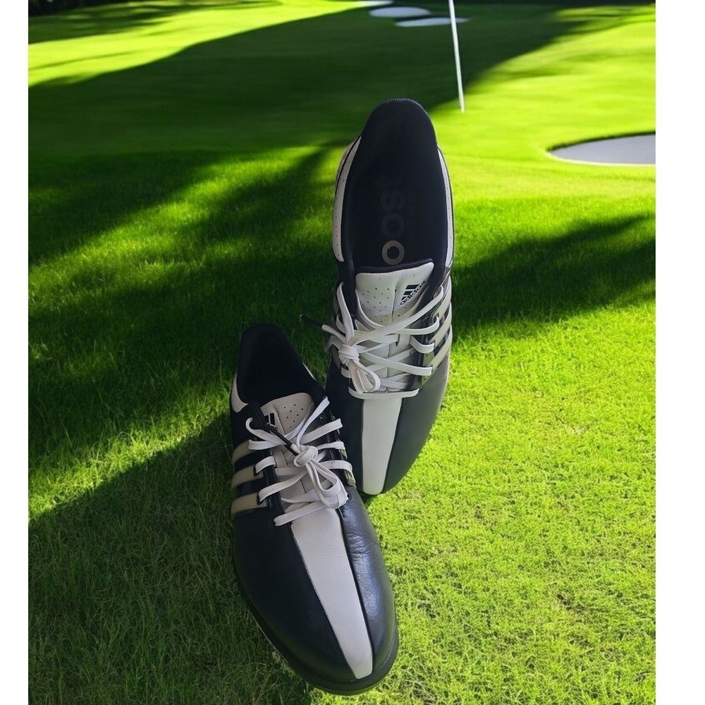 Adidas Golf Tour 360 Shoes Boost Spiked Leather Comfort Performance Black 9.5